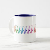 Tasse de saxophones d'arc-en-ciel (Devant gauche)