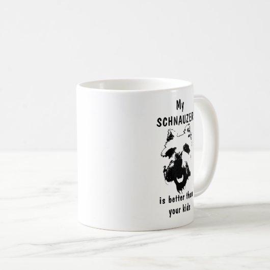 Tasse de Schnauzer (Devant droit)