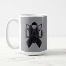 Tasse de sensibilisation au cancer fort pour papa 