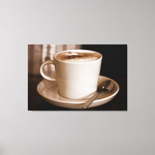 Tasse de sépia de café - toile enveloppée de gr