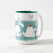 Tasse de service de mini-messages de lapins (Devant droit)