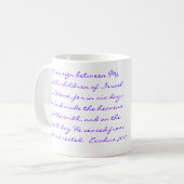 Tasse de Shabbat Shalom (Devant gauche)