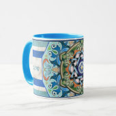 Tasse de Shalom de mandala (Devant gauche)