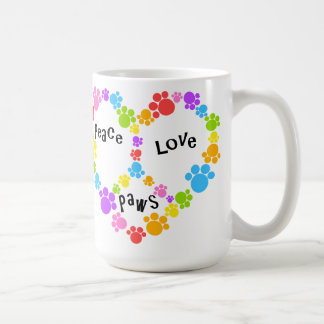 tasse de signe de paix de coeur ! Empreintes de