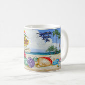 Tasse de signe de plage de Pensacola et d'anges (Devant droit)