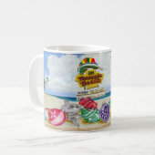 Tasse de signe de plage de Pensacola et d'anges (Devant gauche)