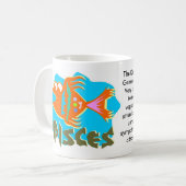 Tasse de signe de zodiaque de Poissons (Devant gauche)