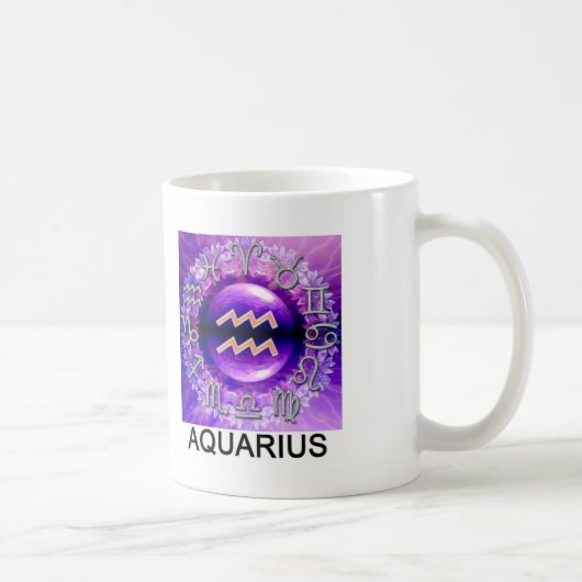 Tasse de signe de zodiaque de Verseau (Droite)