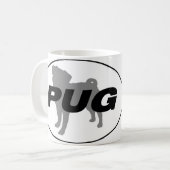 Tasse de silhouette de carlin (Devant gauche)