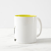 Tasse de silhouette de fille d'abeille (Devant droit)