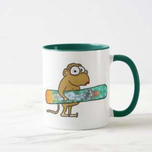Tasse de singe de surf des neiges