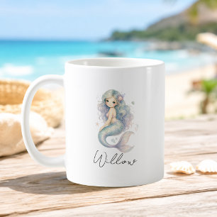 Tasse de sirène océanique à nom personnalisé