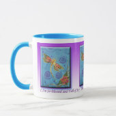 Tasse de siter de gratitude de libellule peinte (Gauche)