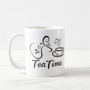 Tasse de slogan de l'heure du thé