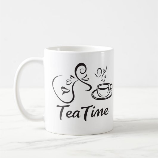 Tasse de slogan de l'heure du thé (Gauche)