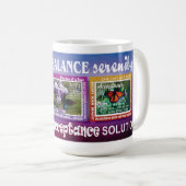 tasse de slogans papillon 12 étapes de gratitude (Devant droit)
