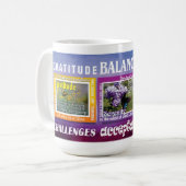 tasse de slogans papillon 12 étapes de gratitude (Devant gauche)
