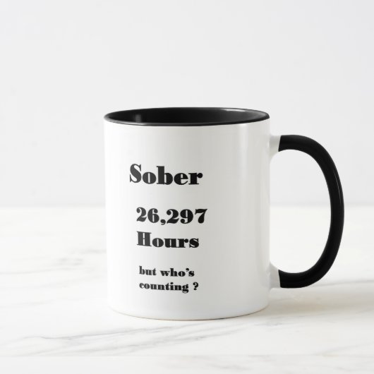 tasse de sobriété d'anniversaire (Droite)