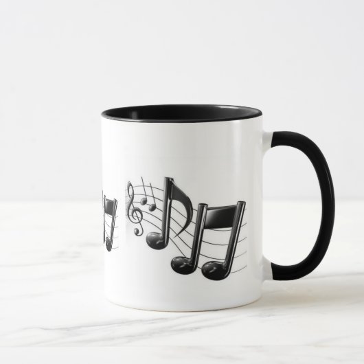 Tasse de sonnerie avec les notes musicales (Droite)
