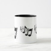 Tasse de sonnerie avec les notes musicales (Centre)