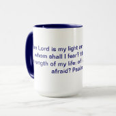 Tasse de sonnerie de 27:1 de psaume (Devant gauche)