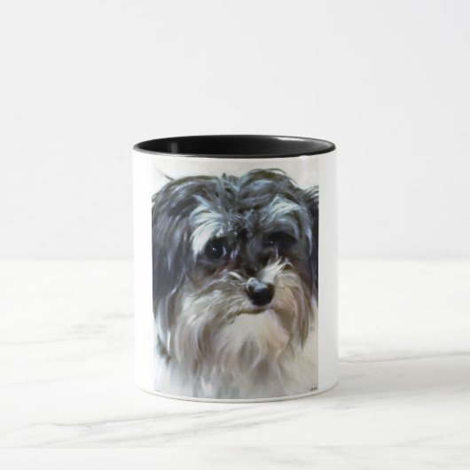 Tasse de sonnerie de chien de Havanese (Centre)