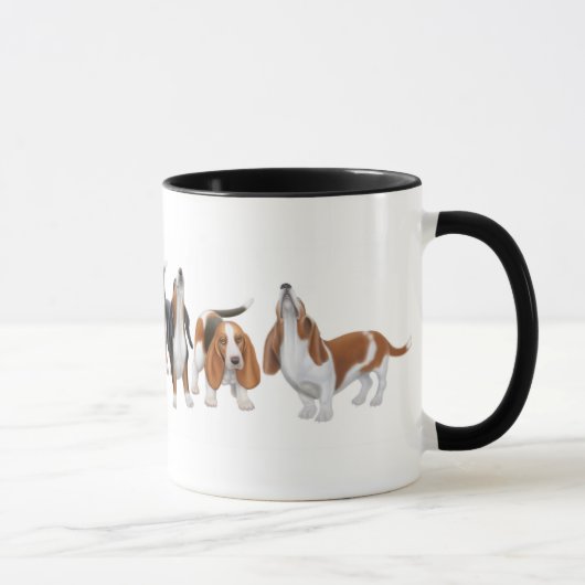 Tasse de sonnerie de chiens de basset (Droite)