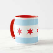 Tasse de sonnerie de drapeau de Chicago (Devant gauche)