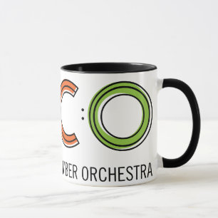 tasse de sonnerie du TACO 110z - blanc et noir