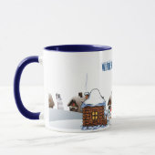 Tasse de sonnerie. Hiver en Ukraine (Gauche)