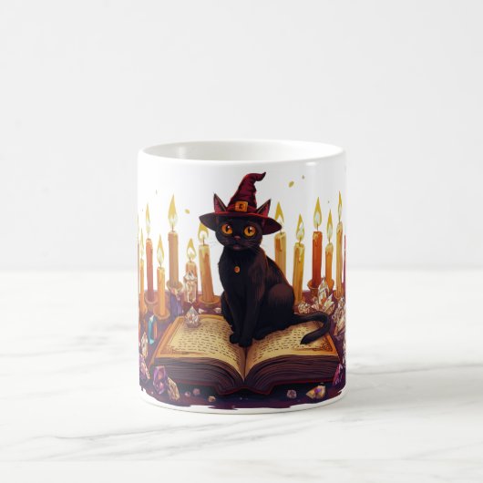Tasse de sorcière Chat Noir | Tasse de café magiqu (Centre)