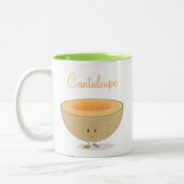 Tasse de sourire de cantaloup avec des mots (Gauche)