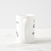 Tasse de spécialité de porcelaine tendre de nom (Dos)
