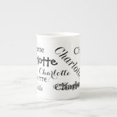 Tasse de spécialité de porcelaine tendre de nom (Devant)