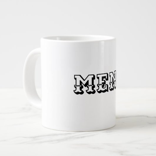 Tasse de Spécialité Jumbo de Style de Texte de Cou (Devant gauche)