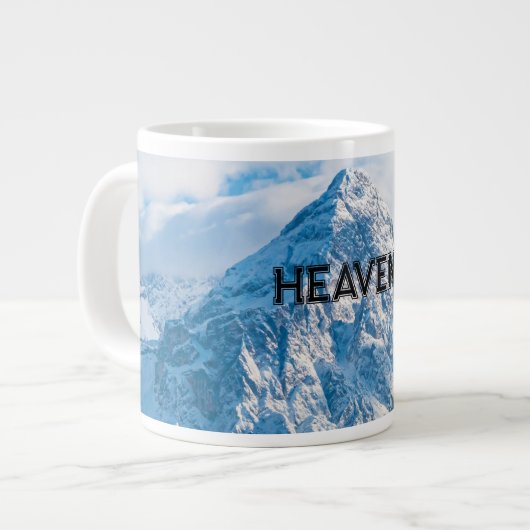 Tasse de spécialité Texte d'image de couleur bleu (Devant gauche)
