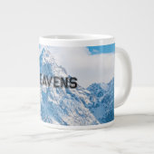 Tasse de spécialité Texte d'image de couleur bleu (Devant droit)