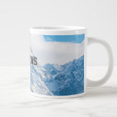 Tasse de spécialité Texte d'image de couleur bleu (Droite)