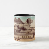 Tasse de sphinx de basset - personnalisable (Centre)