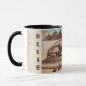 Tasse de sphinx de basset - personnalisable (Gauche)