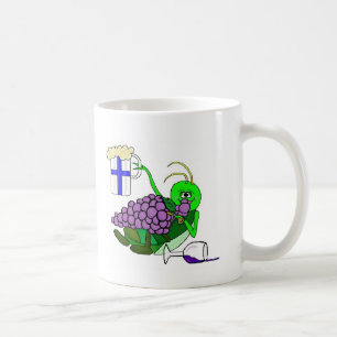 Tasse de St Urho avec la sauterelle ivre par