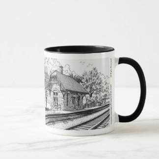 Tasse de station de train de montagnes