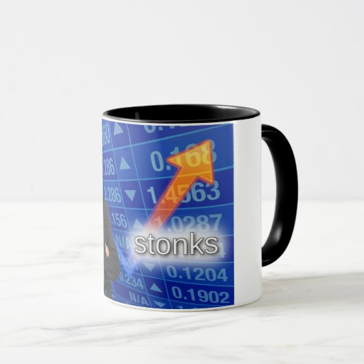 Tasse de Stonks Meme (Devant droit)