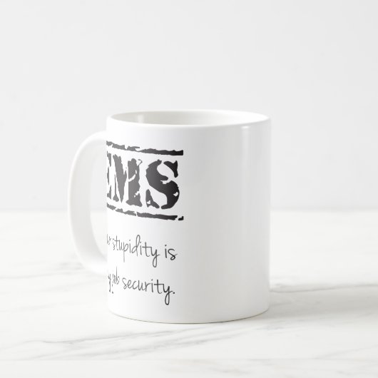 Tasse de stupidité/sécurité de l'emploi de SME (Devant gauche)