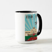 Tasse de style d'art déco comportant l'aéroport de (Devant droit)