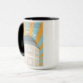 Tasse de style d'art déco comportant le dôme de (Devant gauche)