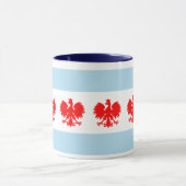 Tasse de style de polonais de drapeau de Chicago (Centre)