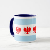 Tasse de style de polonais de drapeau de Chicago (Devant gauche)