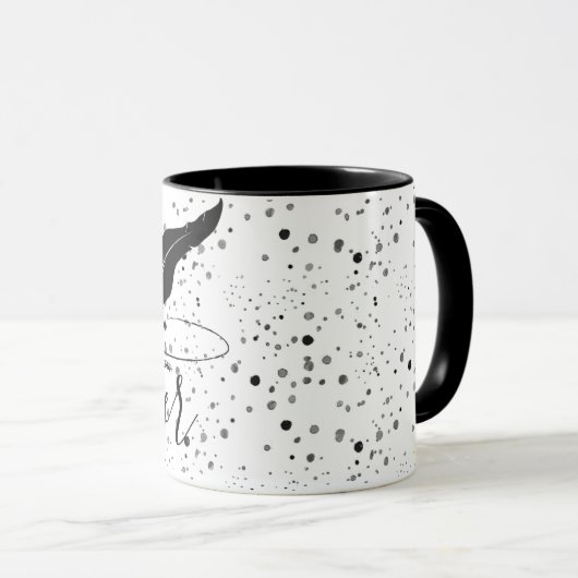 Tasse de stylo de quill personnalisé (Devant droit)