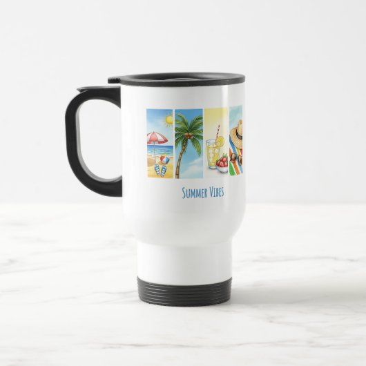 Tasse de sublimation Rétro Été Plage – Vintage (Gauche)